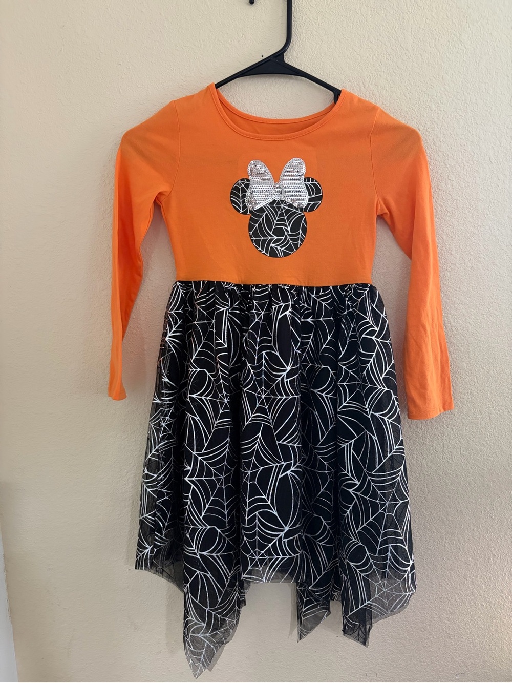 Disney Orange and Black Spiderweb Minnie Dress